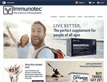 Tablet Screenshot of immunotec.com